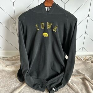 Iowa Hawkeyes Black Columbia Fleece Hoodie-Lightweight, Size: XL (Fits like a L)